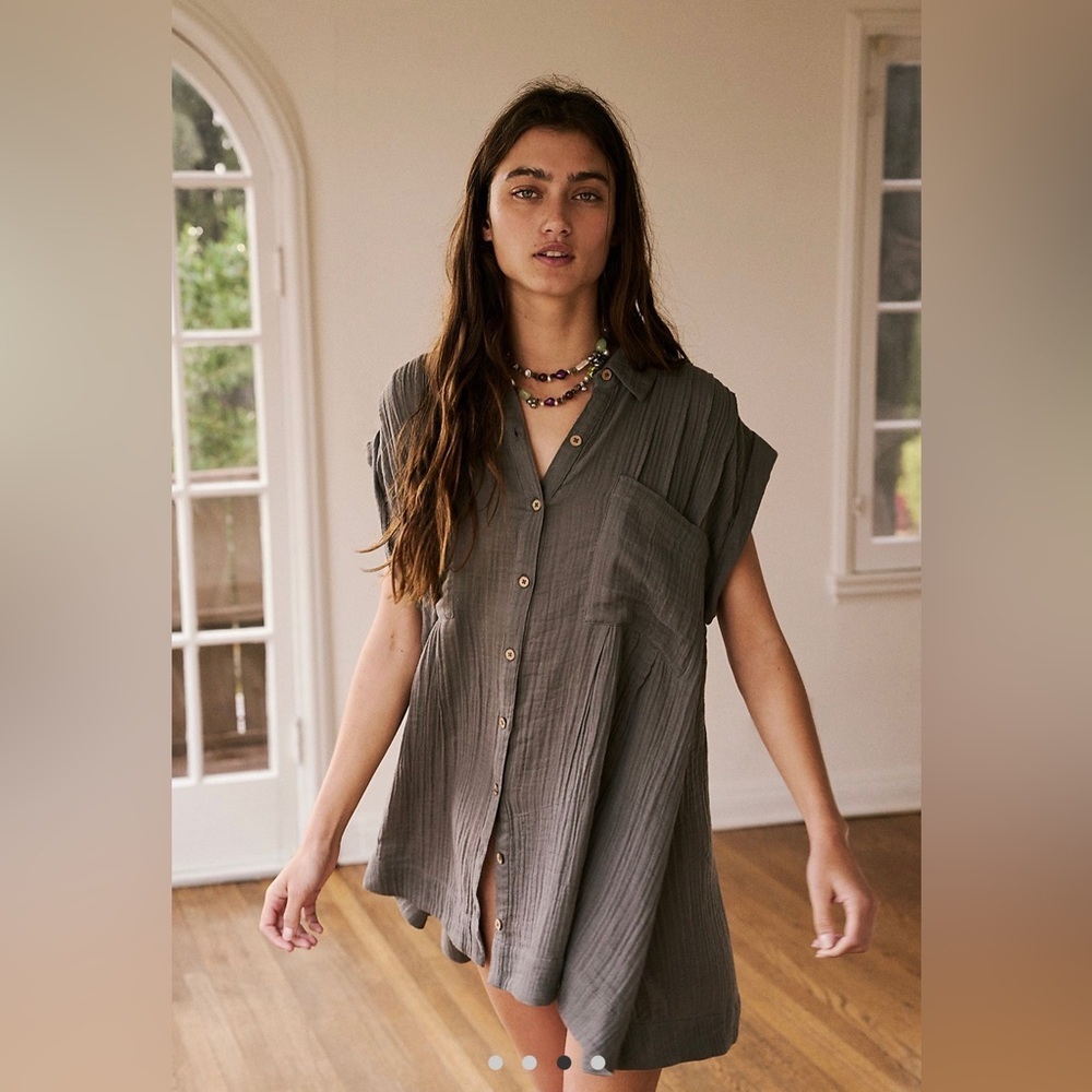 Free people linen cover up - Picture 2 of 5
